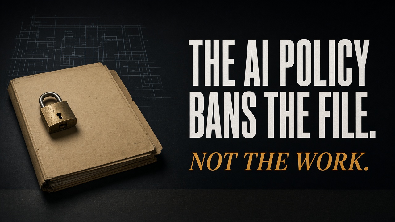 The AI policy bans the file. Not the work.